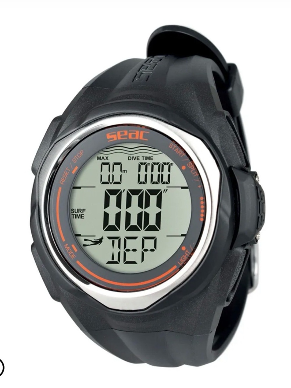 SEAC Dive Computer Watch in Black and Red